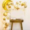 50-Pack 10in Gold Star Foil Balloons with 60 Glue Dots & 5 Straws – Party Decor for Birthday, Wedding & Baby Shower
